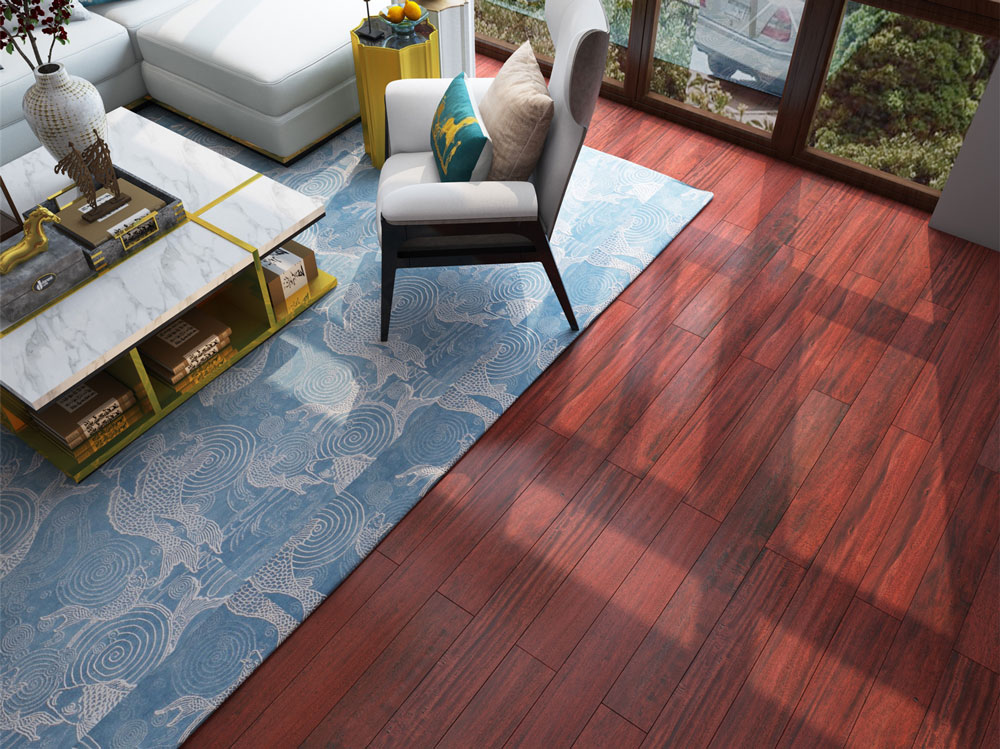 實(shí)木地暖地板-落腺豆-T9仿古